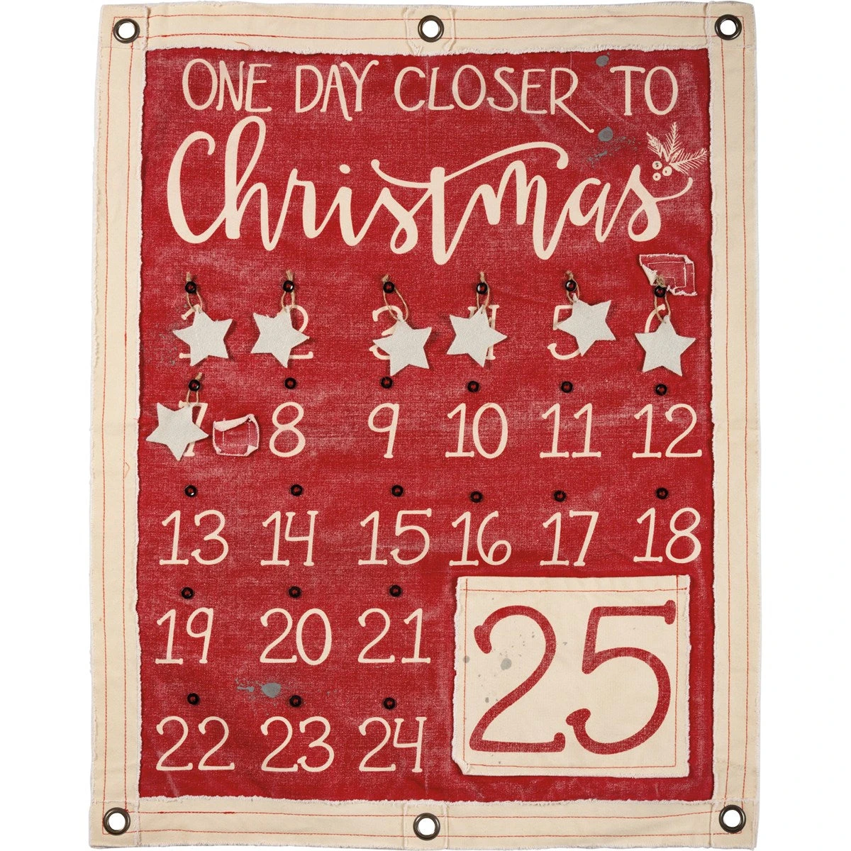 "One Day Closer To Christmas" Canvas Wall Countdown 1 "One Day Closer To Christmas" Canvas Wall Countdown