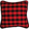 Red & Black Buffalo Check Plaid Pillow