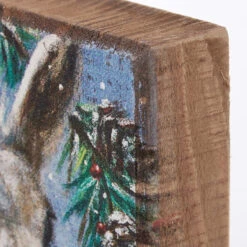 Christmas Bunny Rabbit Winter Block Sign -Home Decor Shop 114298 50