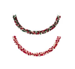 Felted Wool Fringe Garland, 2 Color Options By Mud Pie