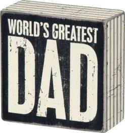 "World's Greatest Dad" Box Sign