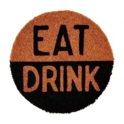 "Eat" And "Drink" Dog Pet Bowl Mat By Mud Pie