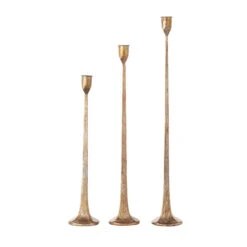 Gold Taper Candlestick, 3 Size Options