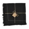 Black Fringe Napkin, Set Of 4 By Mud Pie