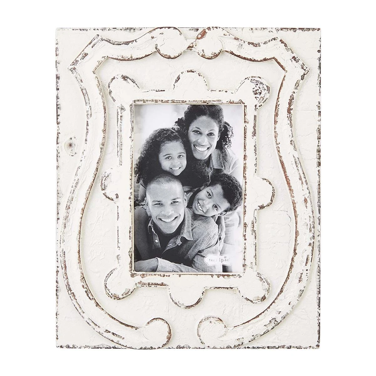 Antiqued Crest Picture Frame, 2 Size Options By Mud Pie 3 Antiqued Crest Picture Frame, 2 Size Options By Mud Pie - Image 3