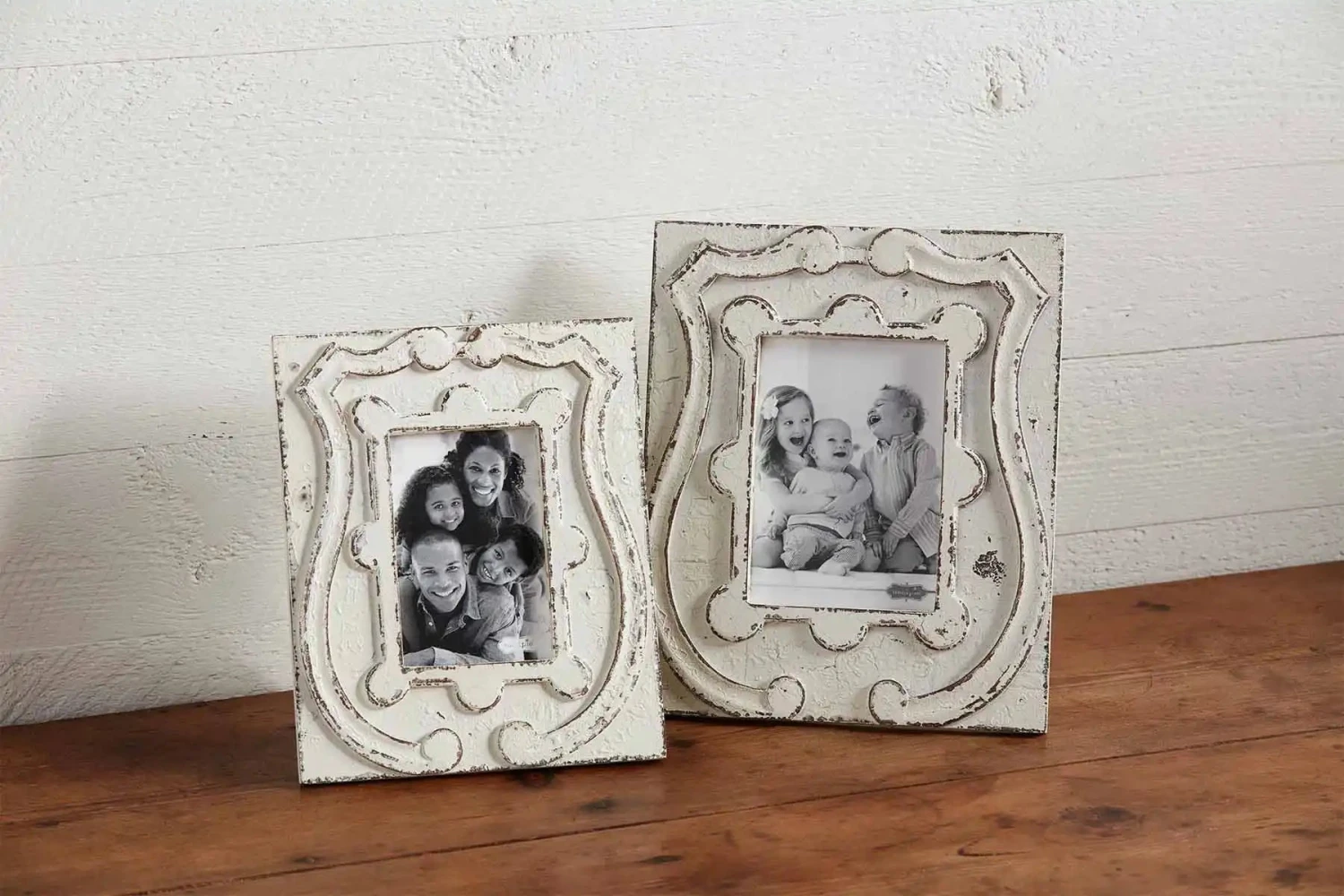 Antiqued Crest Picture Frame, 2 Size Options By Mud Pie 4 Antiqued Crest Picture Frame, 2 Size Options By Mud Pie - Image 4