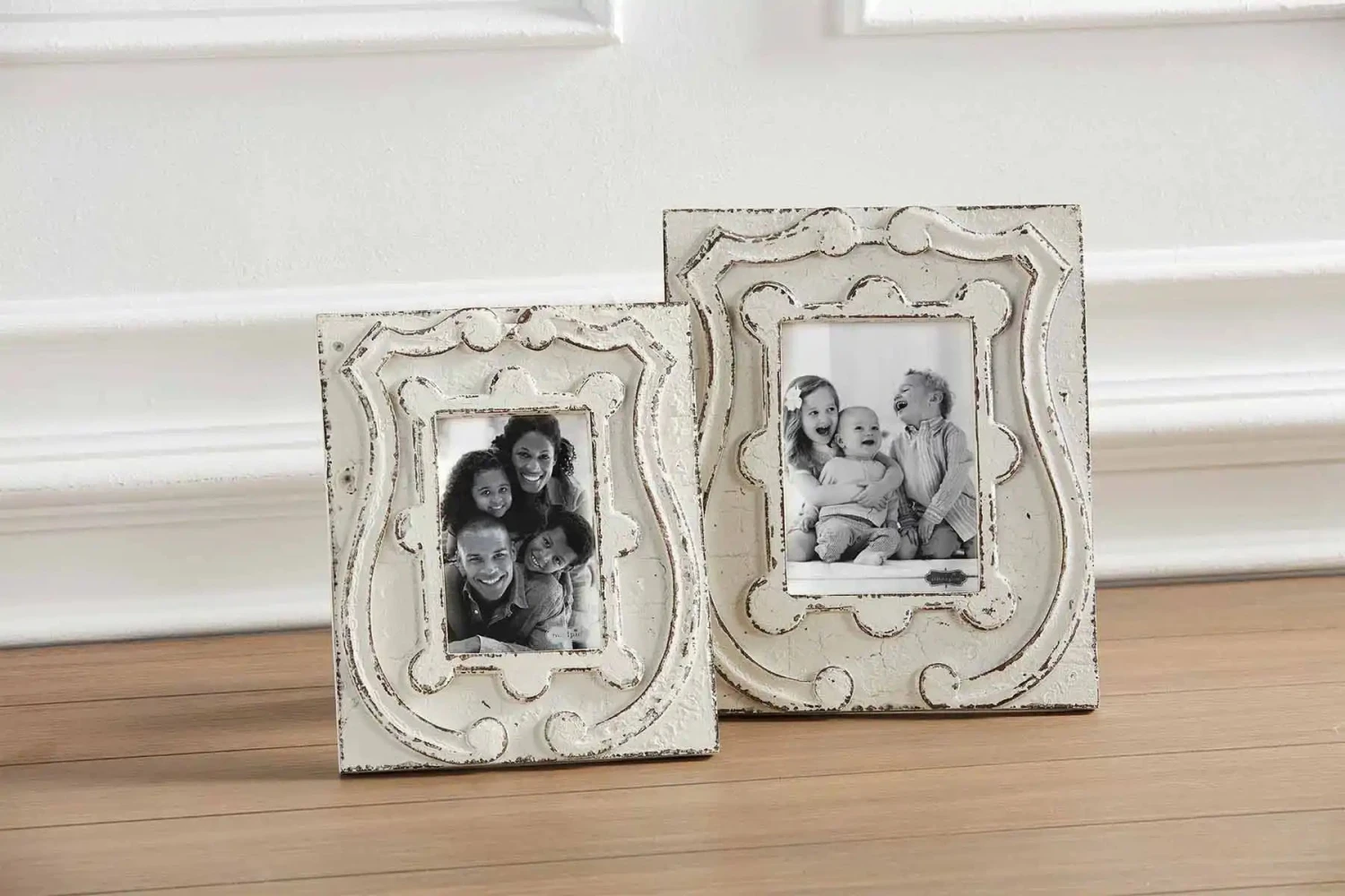 Antiqued Crest Picture Frame, 2 Size Options By Mud Pie 1 Antiqued Crest Picture Frame, 2 Size Options By Mud Pie