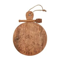 Round Mini Charcuterie Board 2-Piece Set By Mud Pie