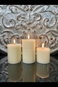Radiance "Classic" LED Poured Candle, Simply Ivory, 3” Dia, 4 Size Options
