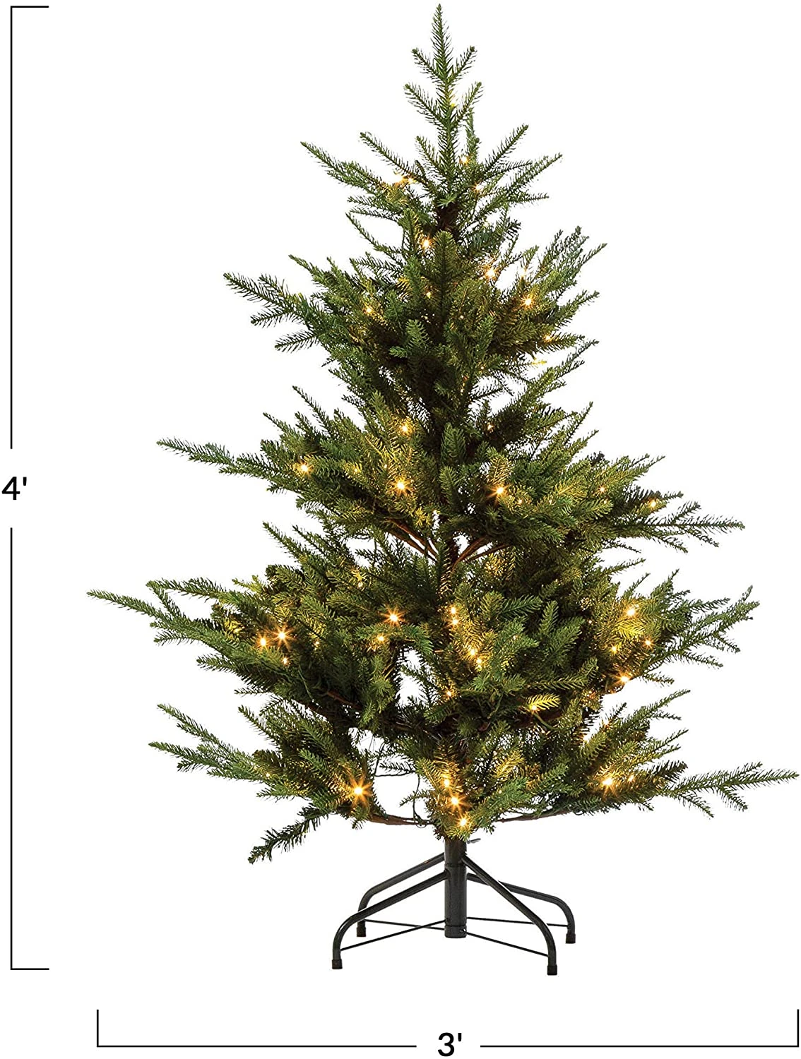 4' Pre-Lit Faux Hemlock Christmas Tree (Pick Up Only) 2 4' Pre-Lit Faux Hemlock Christmas Tree (Pick Up Only) - Image 2