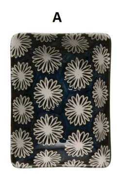 Stoneware Dish With Pattern, Midnight Blue, 2 Style Options -Home Decor Shop A 1513ed10 26a4 40d9 a5ea 3c284c380d9c