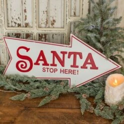 Front Page 15 "Santa Stop Here!" Sign