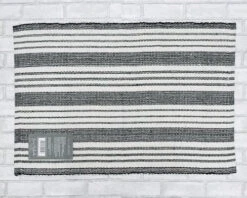 Black Stripe Base Door Mat