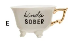 Bar Saying Stoneware Footed Teacup With Gold Electroplating, Black & White, 6 Style Options -Home Decor Shop E 16e6d94e 83cc 4a1c bffa ef23adbfcad4