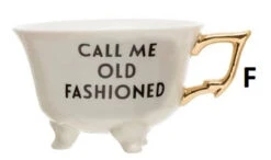 Bar Saying Stoneware Footed Teacup With Gold Electroplating, Black & White, 6 Style Options -Home Decor Shop F e4be0027 6fa0 45ba 8a0f 4e98abc3aec0