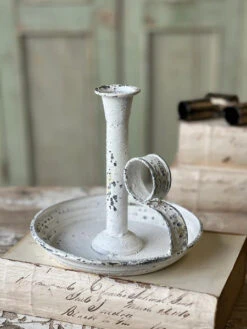 Wimberley Taper Candle Holder, Cream, 6.5"