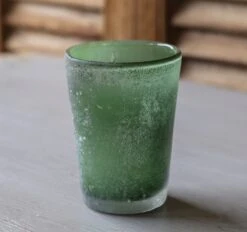 Verde Aged Glass Vase Votive