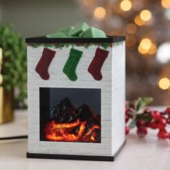 Holiday Fireplace Illumination Fragrance Wax Melt Warmer By Candle Warmers Etc