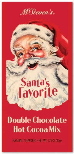 Vintage Look Santa Double Hot Chocolate Cocoa Mix Packet, 1.25 Ounce By McStevens