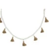 60" Beaded Tassel Garland, White By Mud Pie