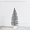 Bottle Brush Tree, Silver Glitter, 12.6"