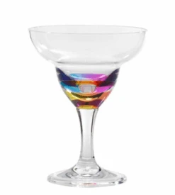 Jewel Margarita Glass, Rainbow, 11 Ounce