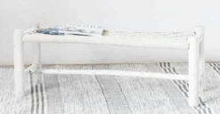 Woven Top Wood Bench (Pick Up Only)