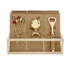 Christmas Holiday Drink Bar Tools With Recipe Card, 3 Style Options By Mud Pie