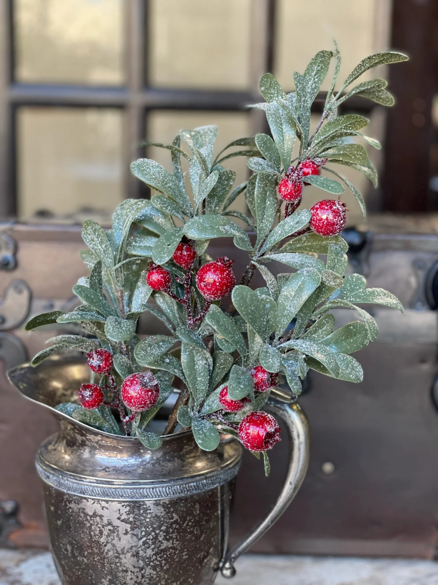 Crystalline Mistleberry Spray, 22" 2 Crystalline Mistleberry Spray, 22" - Image 2