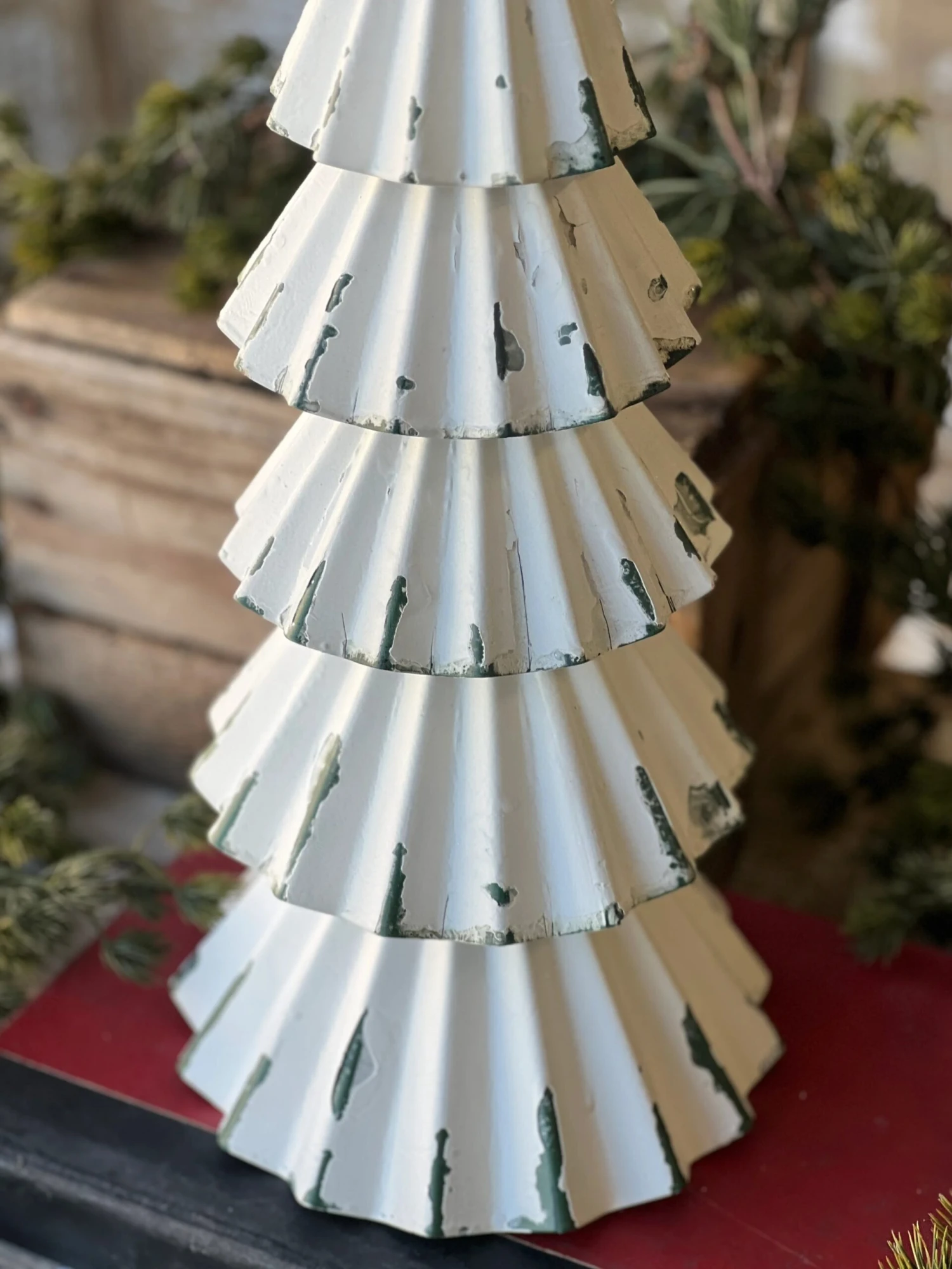 Metal Skirted Snow Tree, 2 Size Options (Pick Up Only) 4 Metal Skirted Snow Tree, 2 Size Options (Pick Up Only) - Image 4