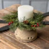 Alpine & Berries Candle Ring, 10"