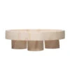 Decorative Paulownia Wood Footed Tray, Natural