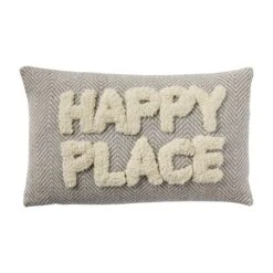 "Happy Place" Tufted Pillow
