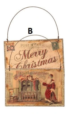 Vintage-Inspired Santa Postcard Double-Sided Christmas Ornament, 3 Style Options 8 Vintage-Inspired Santa Postcard Double-Sided Christmas Ornament, 3 Style Options -Home Decor Shop b ca7d11de 5141 4ed7 918d 17cca22b299f