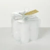 Timber Votive Candles, White, Bag Of 12