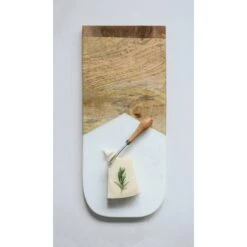 Marble Mango Wood Cutting Board With Canape Knife