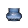 Glass Hobnail Candle Holder Vase, Blue