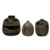 Terra-cotta Vase, Brown With Reactive Glaze, 3 Size Options