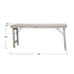 Reclaimed Wood Folding Table, Whitewashed (Pick Up Only) -Home Decor Shop df3711 7