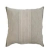Cotton Double Cloth Pillow With Stripes, Cream & Olive