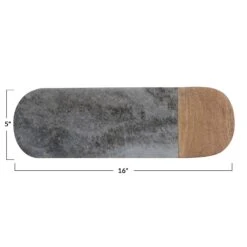 Marble & Mango Wood Serving Board, Grey & Natural -Home Decor Shop df7375 9