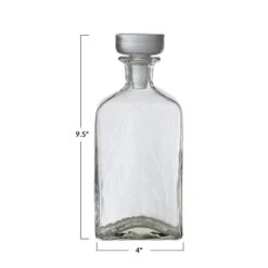 Hammered Glass Drink Decanter With Top (Pick Up Only) -Home Decor Shop df7670 9