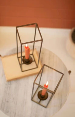 Tall Square Antique Brass Taper Candle Holder -Home Decor Shop image 0524a018 c830 4e3a 84fa 1102d39e521f