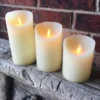 Flameless Candle, Cream, 3" Diameter, 4 Options