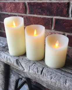 Flameless Candle, Cream, 3" Diameter, 4 Options