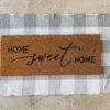 Gray Buffalo Plaid Check Base Door Mat