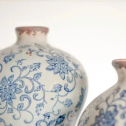 Vintage Look Blue Floral Vase, 2 Style Options -Home Decor Shop image 3ec6a55c 0184 4bc3 a7b9 658ffdccd037