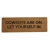 “Cowboys Are On” Coir Door Mat
