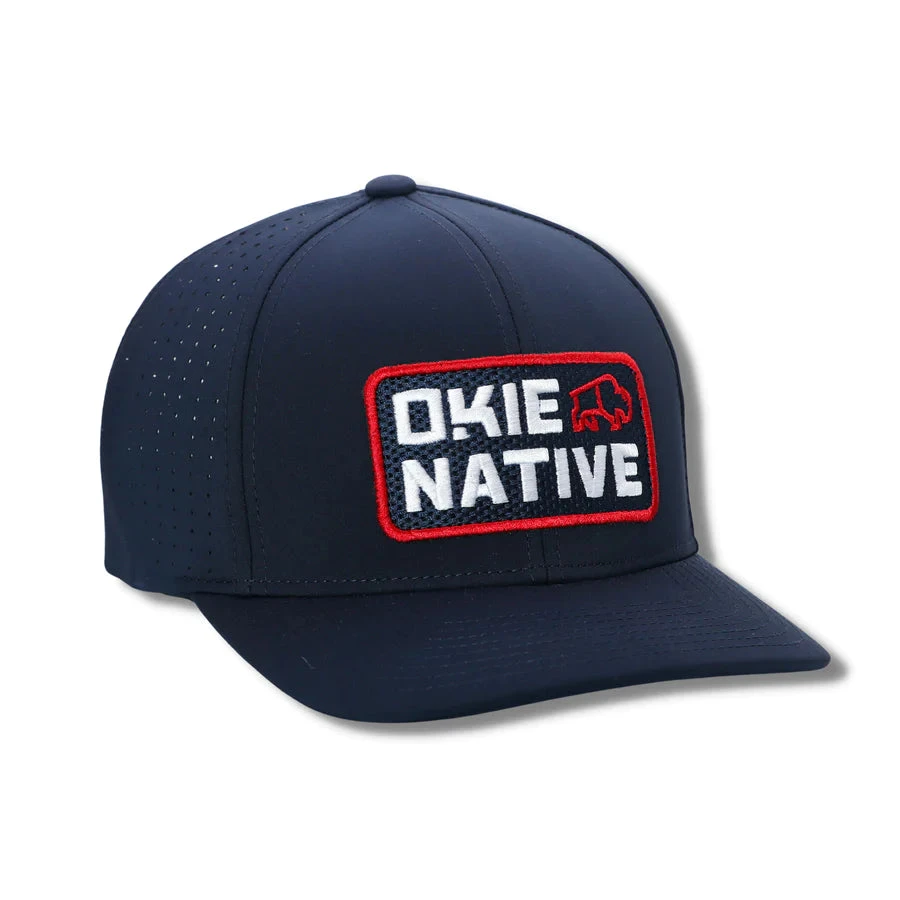 The Okie Brand Hat, Okie Native Performance, Navy 4 The Okie Brand Hat, Okie Native Performance, Navy - Image 4