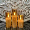Radiance Petite LED Poured Candle, Champagne, 2” Dia, 4 Size Options